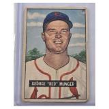 George "Red" Munger 1951 Bowman #11 - St. Louis Cardinals Vintage Baseball Card George "Red" Munger 1951 Bowman #11 - St. Louis Cardinals Vintage Baseball Card