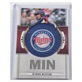 Byron Buxton 2023 Topps Commemorative Team Logo Patch Relic Card #TLP-BBX - Minnesota Twins Baseball Card Byron Buxton 2023 Topps Commemorative Team Logo Patch Relic Card #TLP-BBX - Minnesota Twins Baseball Card