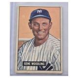 Gene Woodling 1951 Bowman #219 - New York Yankees Vintage Baseball Card Gene Woodling 1951 Bowman #219 - New York Yankees Vintage Baseball Card