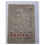 Gene Woodling 1951 Bowman #219 - New York Yankees Vintage Baseball Card Gene Woodling 1951 Bowman #219 - New York Yankees Vintage Baseball Card
