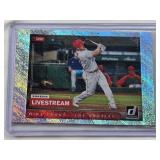 Mike Trout 2021 Panini Donruss Livestream Foilboard SP #LS1 - Los Angeles Baseball Card Mike Trout 2021 Panini Donruss Livestream Foilboard SP #LS1 - Los Angeles Baseball Card
