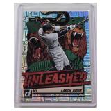 Aaron Judge 2021 Panini Donruss Unleashed Foil Insert #UNL8 - New York Baseball Card Aaron Judge 2021 Panini Donruss Unleashed Foil Insert #UNL8 - New York Baseball Card