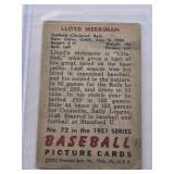 Lloyd Merriman 1951 Bowman #72 - Cincinnati Reds Vintage Baseball Card Lloyd Merriman 1951 Bowman #72 - Cincinnati Reds Vintage Baseball Card