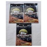 Lot of 3 Unopened Packs of 2021 Topps Chrome Tennis Card Packs Lot of 3 Unopened Packs of 2021 Topps Chrome Tennis Card Packs
