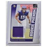 Dallas Turner Rookie 2024 Panini Donruss Rookie Phenom #RPJ-DTU - Minnesota Vikings Football Card Dallas Turner Rookie 2024 Panini Donruss Rookie Phenom #RPJ-DTU - Minnesota Vikings Football Card