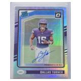 Dallas Turner Rookie Auto 2024 Panini Donruss Optic Prizm Refractor #224 and Numbered 30/150 - Minnesota Vikings Football Card Dallas Turner Rookie Auto 2024 Panini Donruss Optic Prizm Refractor #224 and Numbered 30/150 - Minnesota Vikings Football Card