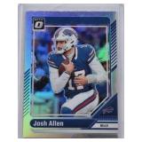 Josh Allen 2024 Panini Donruss Optic Silver Holo Prizm #19 - Buffalo Bills Football Card Josh Allen 2024 Panini Donruss Optic Silver Holo Prizm #19 - Buffalo Bills Football Card