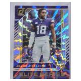 Justin Jefferson 2024 Panini Donruss Elite Series Foil Insert #30 - Minnesota Vikings Football Card Justin Jefferson 2024 Panini Donruss Elite Series Foil Insert #30 - Minnesota Vikings Football Card
