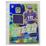 Dallas Turner Rookie Relic 2024 Panini Donruss Optic Prizm FYF-DTR - Minnesota Vikings Football Card Dallas Turner Rookie Relic 2024 Panini Donruss Optic Prizm FYF-DTR - Minnesota Vikings Football Card