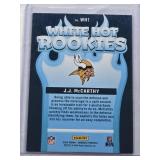 J.J. McCarthy Rookie 2024 Panini Donruss White Hot Rookies Insert #WH1 - Minnesota Vikings Football Card J.J. McCarthy Rookie 2024 Panini Donruss White Hot Rookies Insert #WH1 - Minnesota Vikings Football Card