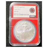 2025 AMERICAN SILVER EAGLE NGC MS69