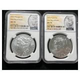 2023 PEACE AND MORGAN DOLLARS NGC MS70 FIRST DAY ISSUES