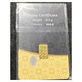 .5 GRAMS .999 FINE GOLD IGR BAR