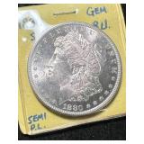 1880-S US MORGAN SILVER DOLLAR GEM BU