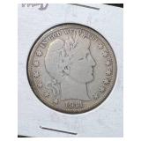 1911-D US BARBER HALF DOLLAR