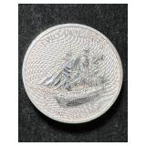 2020 COOK ISLANDS ROUND 2 TROY OZ .9999 FINE SILVER