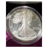 1987 PROOF AMERICAN SILVER EAGLE IN ORIGINAL MINT BOX