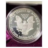 1987 PROOF AMERICAN SILVER EAGLE IN ORIGINAL MINT BOX