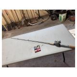 FISHING ROD, REEL AND LINE. FISHING ROD, REEL AND LINE.