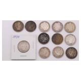 US Liberty Head Quarter Lot of 12 US Liberty Head Quarter Lot of 12
