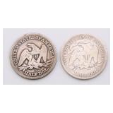 US Seated Liberty Quarter Lot of 4 US Seated Liberty Quarter Lot of 4