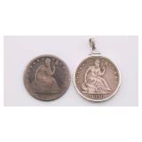 US Seated Liberty Quarter Lot of 4 US Seated Liberty Quarter Lot of 4