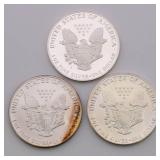 American Silver Eagle Lot of 3 - 1986-S,1986,1986 American Silver Eagle Lot of 3 - 1986-S,1986,1986
