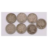 US 3 Cent Coin Lot of 7 US 3 Cent Coin Lot of 7