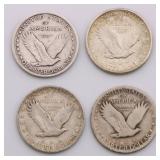 US Standing Liberty Quarter Lot of 4 US Standing Liberty Quarter Lot of 4