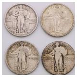 US Standing Liberty Quarter Lot of 4 US Standing Liberty Quarter Lot of 4