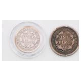US Seated Liberty Lot - Dime, Quarter, Half US Seated Liberty Lot - Dime, Quarter, Half
