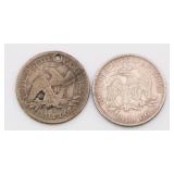 US Seated Liberty Lot - Dime, Quarter, Half US Seated Liberty Lot - Dime, Quarter, Half