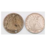 US Seated Liberty Lot - Dime, Quarter, Half US Seated Liberty Lot - Dime, Quarter, Half