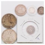 US Seated Liberty Lot - Dime, Quarter, Half US Seated Liberty Lot - Dime, Quarter, Half