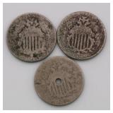 US Shield Nickel Lot of 10 US Shield Nickel Lot of 10