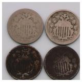 US Shield Nickel Lot of 10 US Shield Nickel Lot of 10