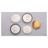 American Silver Eagle Lot of 5 - 5 oz Silver American Silver Eagle Lot of 5 - 5 oz Silver