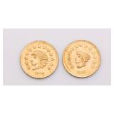 1853 & 1854 California Gold 1/2 Bear Token Reproduction Lot * 1853 & 1854 California Gold 1/2 Bear Token Reproduction Lot *
