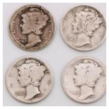 US Mercury Dime Lot of 12 US Mercury Dime Lot of 12