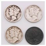 US Mercury Dime Lot of 12 US Mercury Dime Lot of 12
