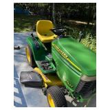 John Deere GT225 Lawn Mower and Bagger