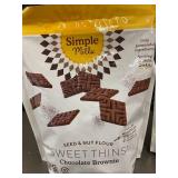 TX 10 - 2 Simple Mills Sweet Thins Chocolate Brownie 14 oz Bags (Best By 11/30/2025)