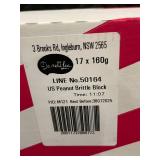WA 3 - Darrell Lea Peanut Brittle Milk Chocolate, 17 x 160g Bars, Bulk Lot WA 3 - Darrell Lea Peanut Brittle Milk Chocolate, 17 x 160g Bars, Bulk Lot