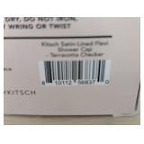 Kitsch Satin Lined Flexi Shower Cap - Terracotta Checker