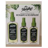 Murphy’s Naturals Mosquito & Tick Repellent, Plant-Based DEET-Free Spray, Outdoor Essentials Kit 3-Pack, 1x4-ounce + 2x2-ounce Pumps