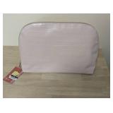 Sonia Kashuk Large Dome Case/Makeup Bag, Pink Faux Croc, 2 Pieces