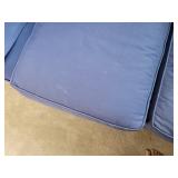 Thomasville Blue Chambray 3 Cushion Sofa