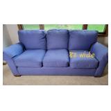 Thomasville Blue Chambray 3 Cushion Sofa