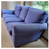 Thomasville Blue Chambray 3 Cushion Sofa