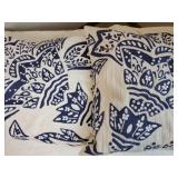 Blue and Cream Decorative Throw Pillows